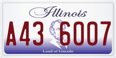 IL license plate A436007