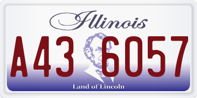 IL license plate A436057