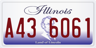 IL license plate A436061