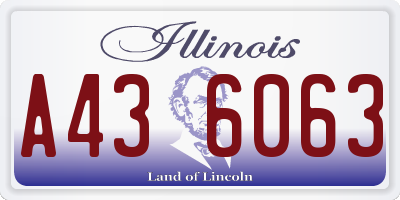IL license plate A436063