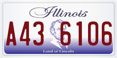 IL license plate A436106
