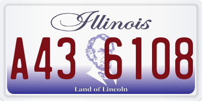 IL license plate A436108