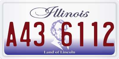 IL license plate A436112