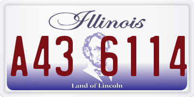 IL license plate A436114