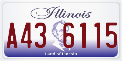 IL license plate A436115