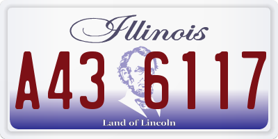IL license plate A436117