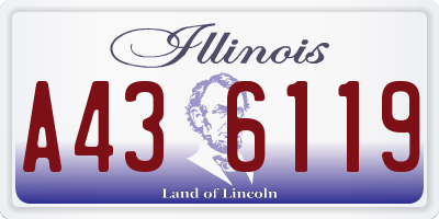 IL license plate A436119
