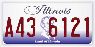 IL license plate A436121