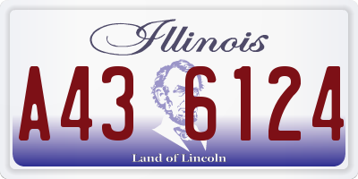 IL license plate A436124
