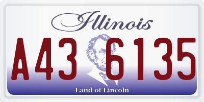IL license plate A436135