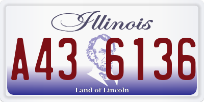 IL license plate A436136