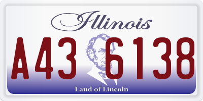 IL license plate A436138