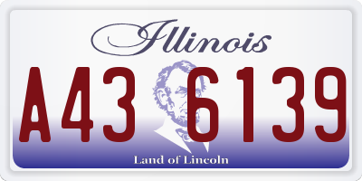 IL license plate A436139