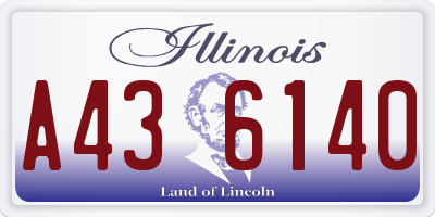 IL license plate A436140