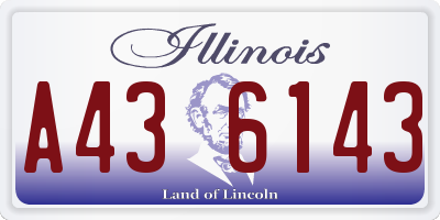 IL license plate A436143