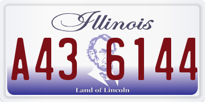 IL license plate A436144
