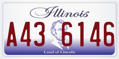 IL license plate A436146