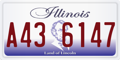 IL license plate A436147