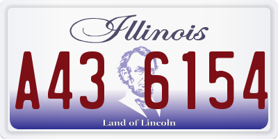 IL license plate A436154