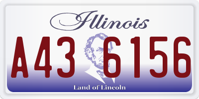 IL license plate A436156