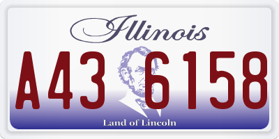 IL license plate A436158