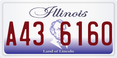 IL license plate A436160
