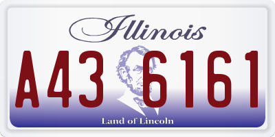 IL license plate A436161