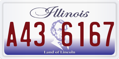 IL license plate A436167