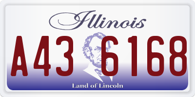IL license plate A436168