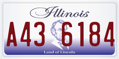IL license plate A436184