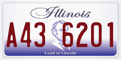 IL license plate A436201