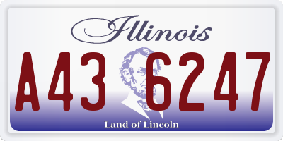 IL license plate A436247