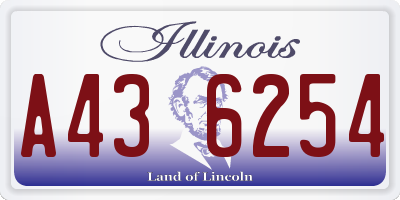 IL license plate A436254