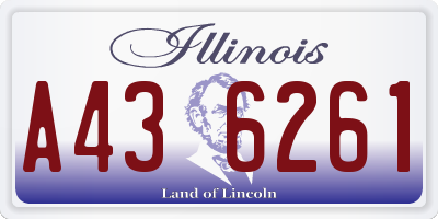 IL license plate A436261