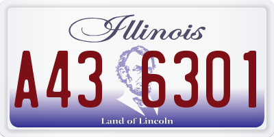 IL license plate A436301