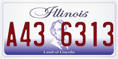 IL license plate A436313