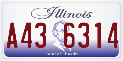 IL license plate A436314