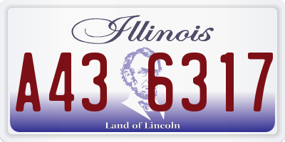 IL license plate A436317