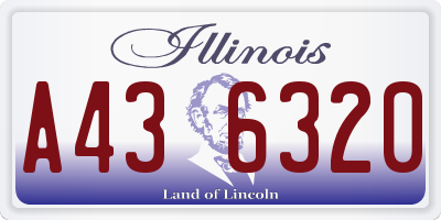 IL license plate A436320