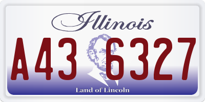 IL license plate A436327