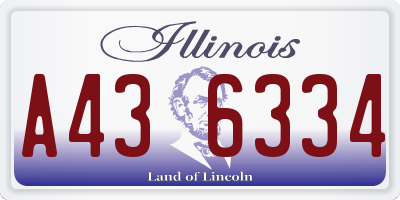 IL license plate A436334