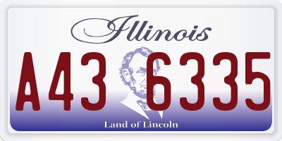 IL license plate A436335