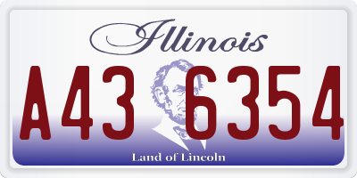 IL license plate A436354