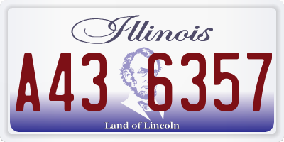 IL license plate A436357