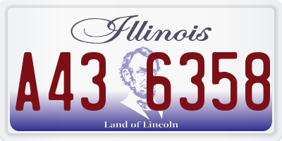 IL license plate A436358
