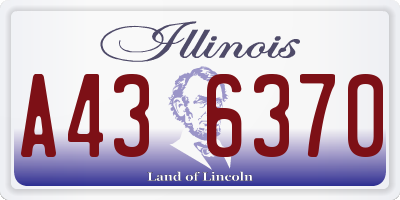 IL license plate A436370