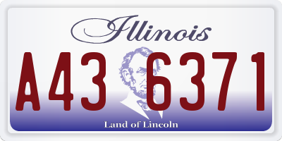 IL license plate A436371