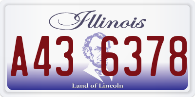 IL license plate A436378