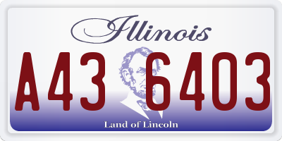 IL license plate A436403