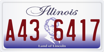 IL license plate A436417